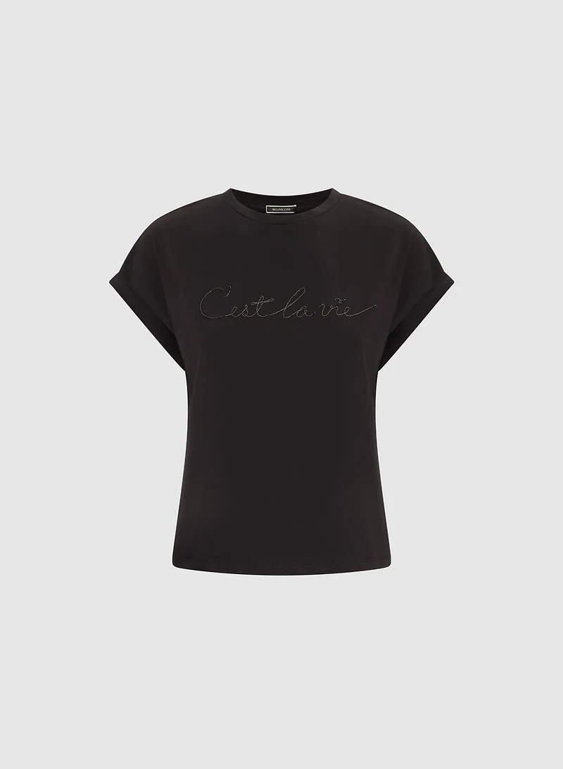 Beaded Script T-Shirt