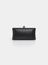 Geometric Rhinestone Box Clutch