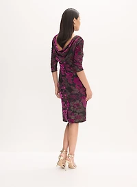 Floral Cowl Back Dress