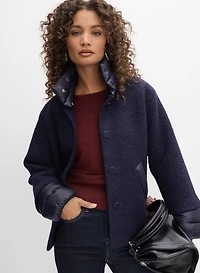 Manteau à détail matelass