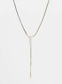 Rectangular Crystal Pendant Necklace