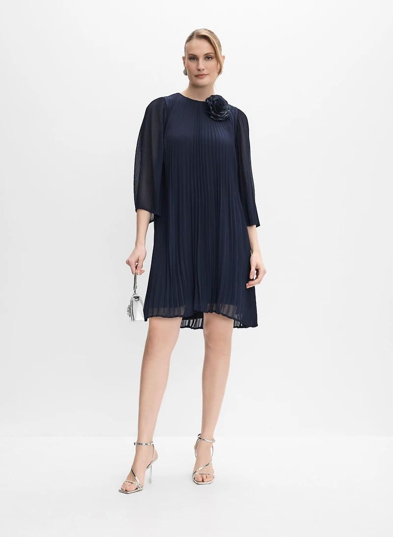 Plissé Chiffon Dress