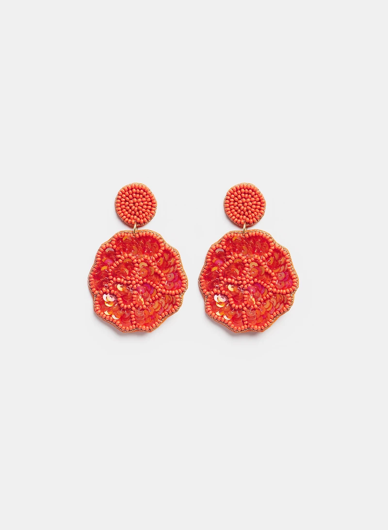 Boucles d'oreilles pendantes en fleur