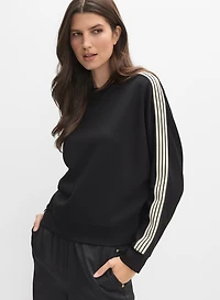 Striped Tape Detail Top