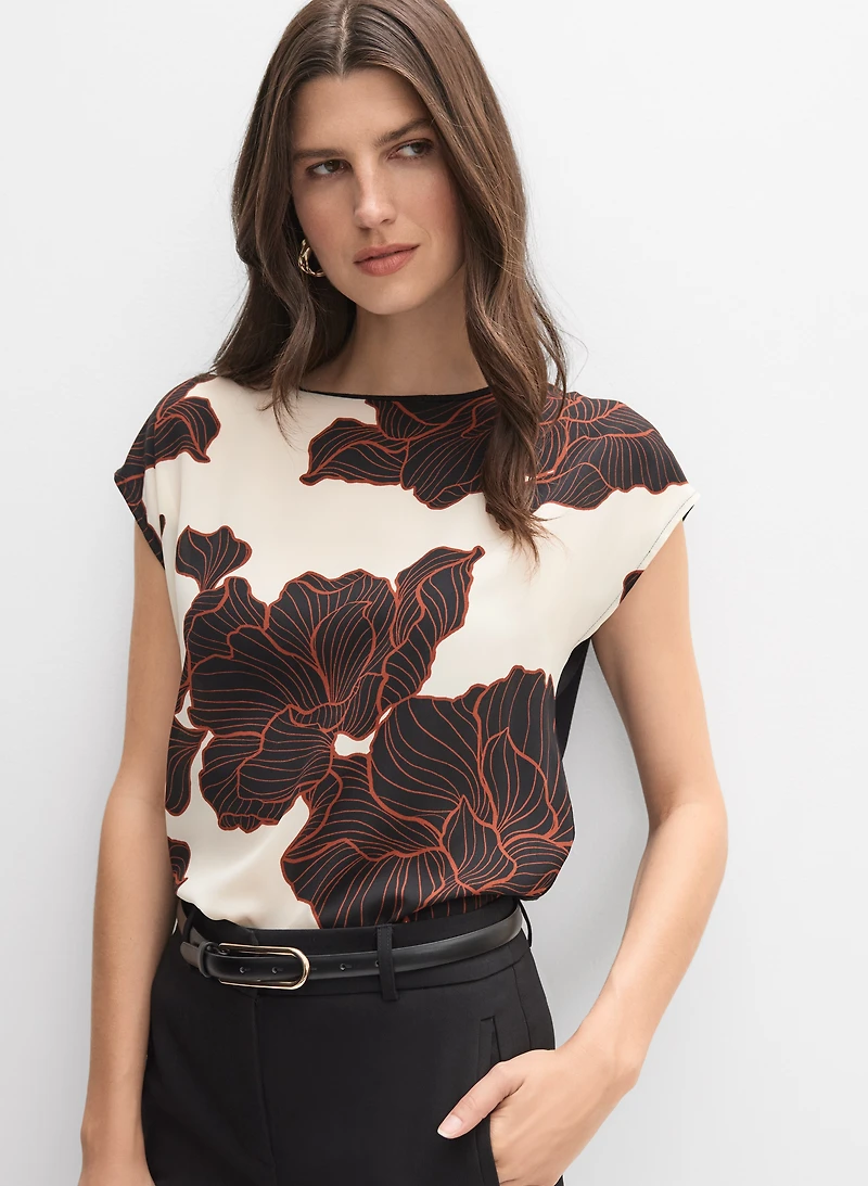Graphic Floral Top