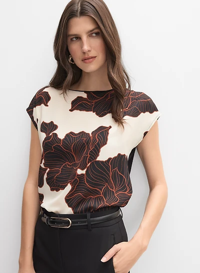 Graphic Floral Top