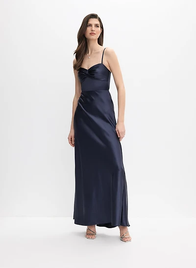 Satin Bow-Back Dress