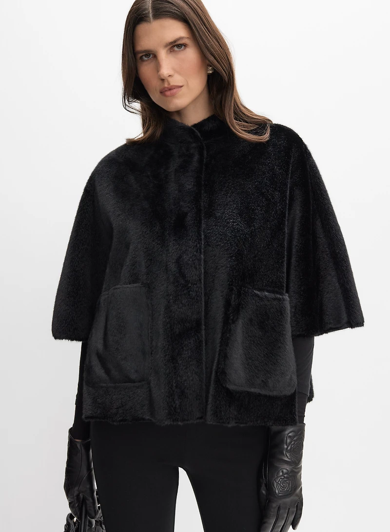 Joseph Ribkoff - Faux-Fur Oversized Jacket