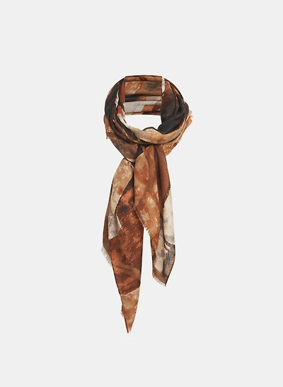 Abstract Geometric Print Scarf