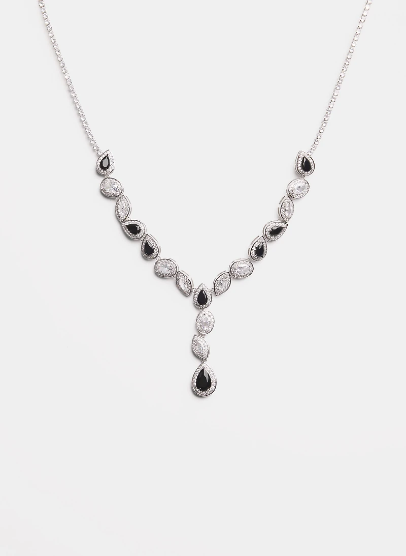 Collier en Y à cristaux