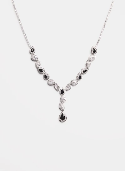 Collier en Y à cristaux