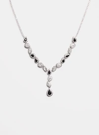 Collier en Y à cristaux