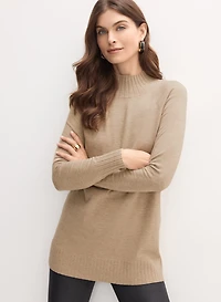 Mock Neck Rib Knit Sweater