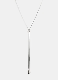 Pearl Drop Bolo Necklace