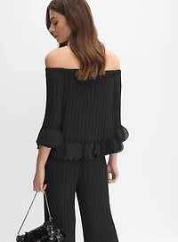 Joseph Ribkoff - Pleated Off-The-Shoulder Blouse