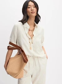 Tonal Tropical Blouse