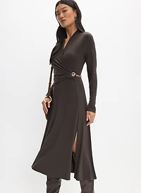 Joseph Ribkoff - Wrap-Front Midi Dress
