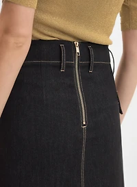 Denim Midi Skirt