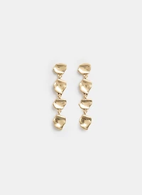 Linear Tiered Disc Earrings