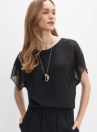 Joseph Ribkoff - Blouse en chiffon à paillettes