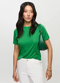 T-shirt à détails en strass