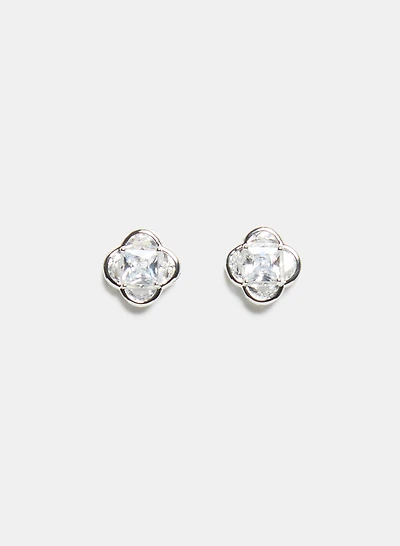 Cubic Zirconia Clover Earrings
