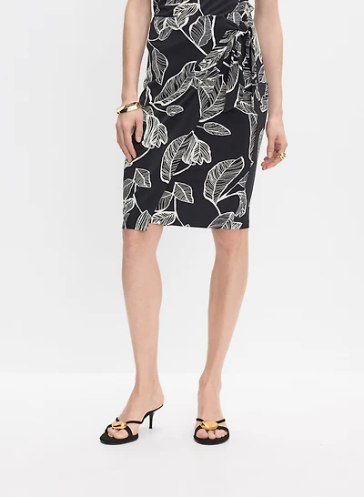 Leaf Print Skirt