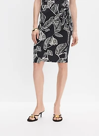 Leaf Print Skirt