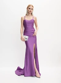 Lace-Up Back Dress