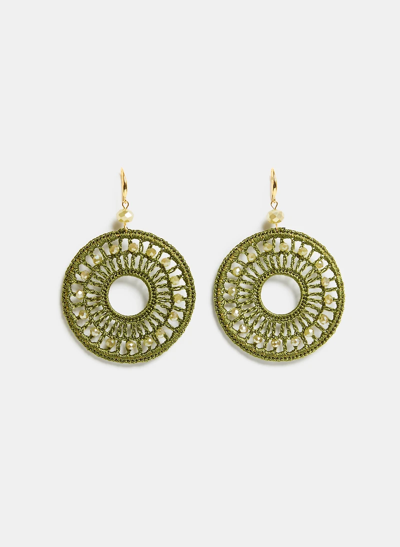 Beaded Crochet Earrings