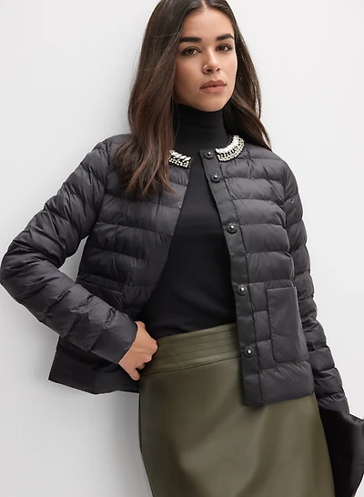Cropped Quilted Jacket