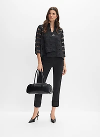 Joseph Ribkoff - Sheer Check Swing Jacket