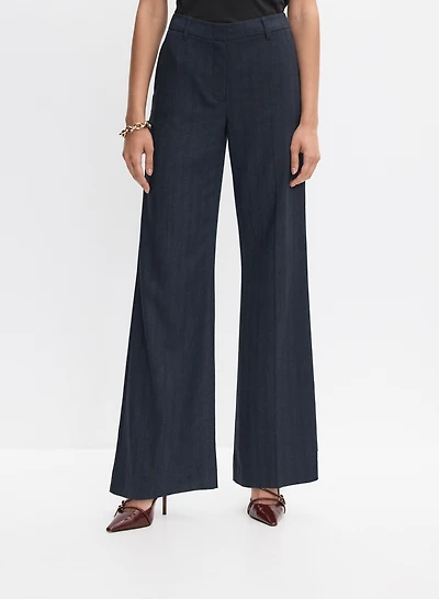 Pantalon Soho à rayures ton sur
