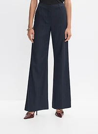 Pantalon Soho à rayures ton sur
