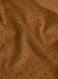 Rhinestone Polo Sweater