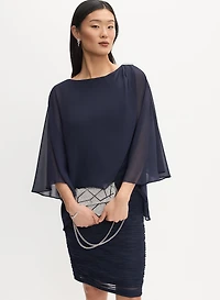 Joseph Ribkoff - Chiffon Overlay Dress