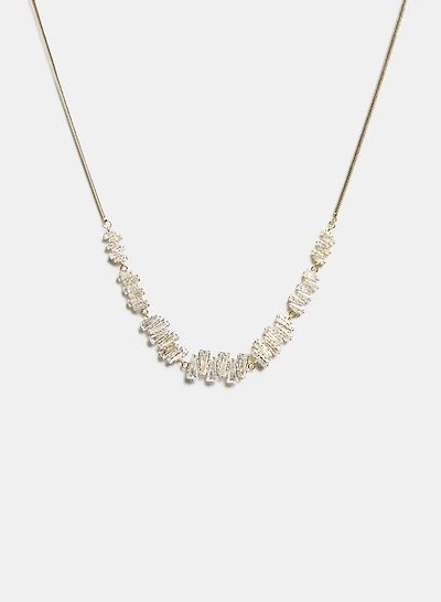 Cubic Zirconia Baguette Necklace