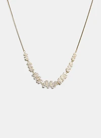 Cubic Zirconia Baguette Necklace