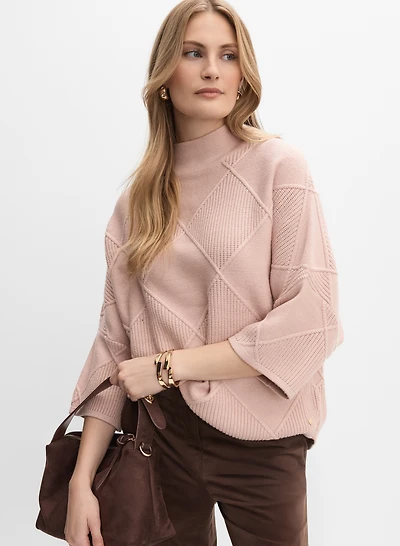 Joseph Ribkoff - Pull texturé à col cheminée