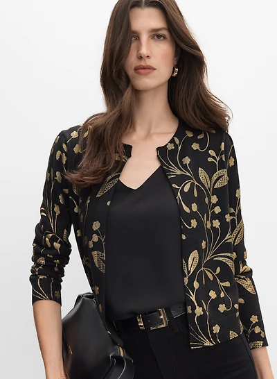 Leaf Foil Cardigan