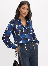Blouse boutonnée à motif