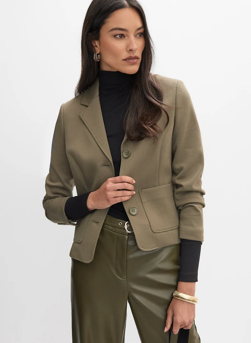 Veste boutonnée en piqu