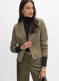 Veste boutonnée en piqu