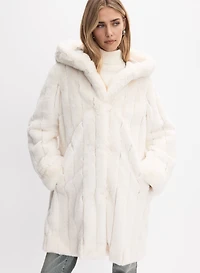 Joseph Ribkoff -  Manteau en fausse fourrure réversible