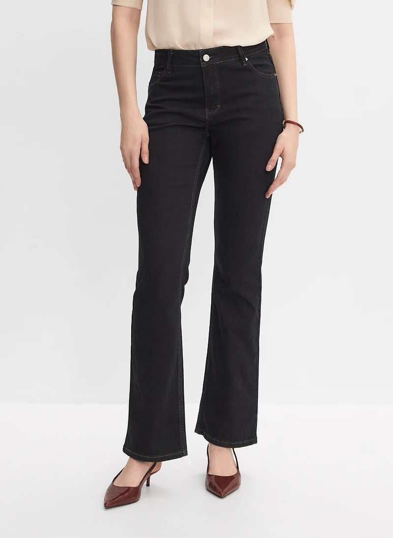 Flare-Leg Denim Pants