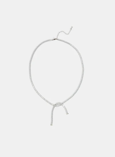 Cubic Zirconia Twist Front Necklace