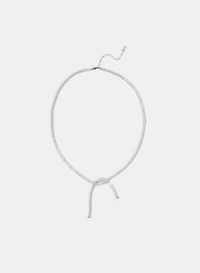Cubic Zirconia Twist Front Necklace