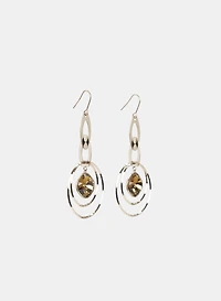 Tiered Ring Pendant Earrings