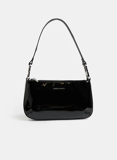 Sac à bandoulière en cuir végane lustré