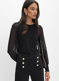 Haut à manches en chiffon